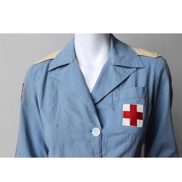 Vintage 1940’s Red Cross Dress - Picture 4 of 8